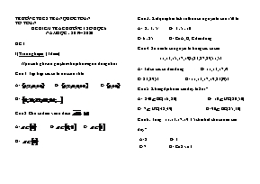 Bộ đề kiểm tra Chương I môn Số học Lớp 6 - Năm học 2019-2020 - Trường THCS Trần Quốc Toản (Có đáp án)